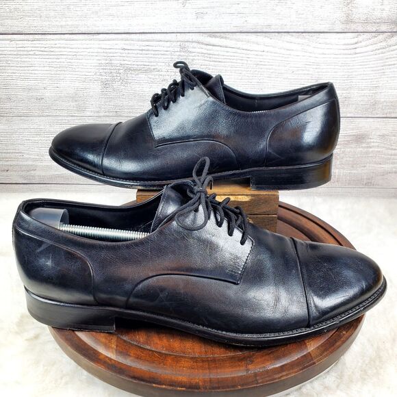 Brecos Handmade LAVORAZIONI BLAKE Black Lace Oxford Size 45 Made In Italy - Picture 7 of 10